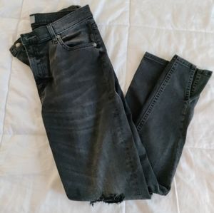 Boyish black distressed jeans